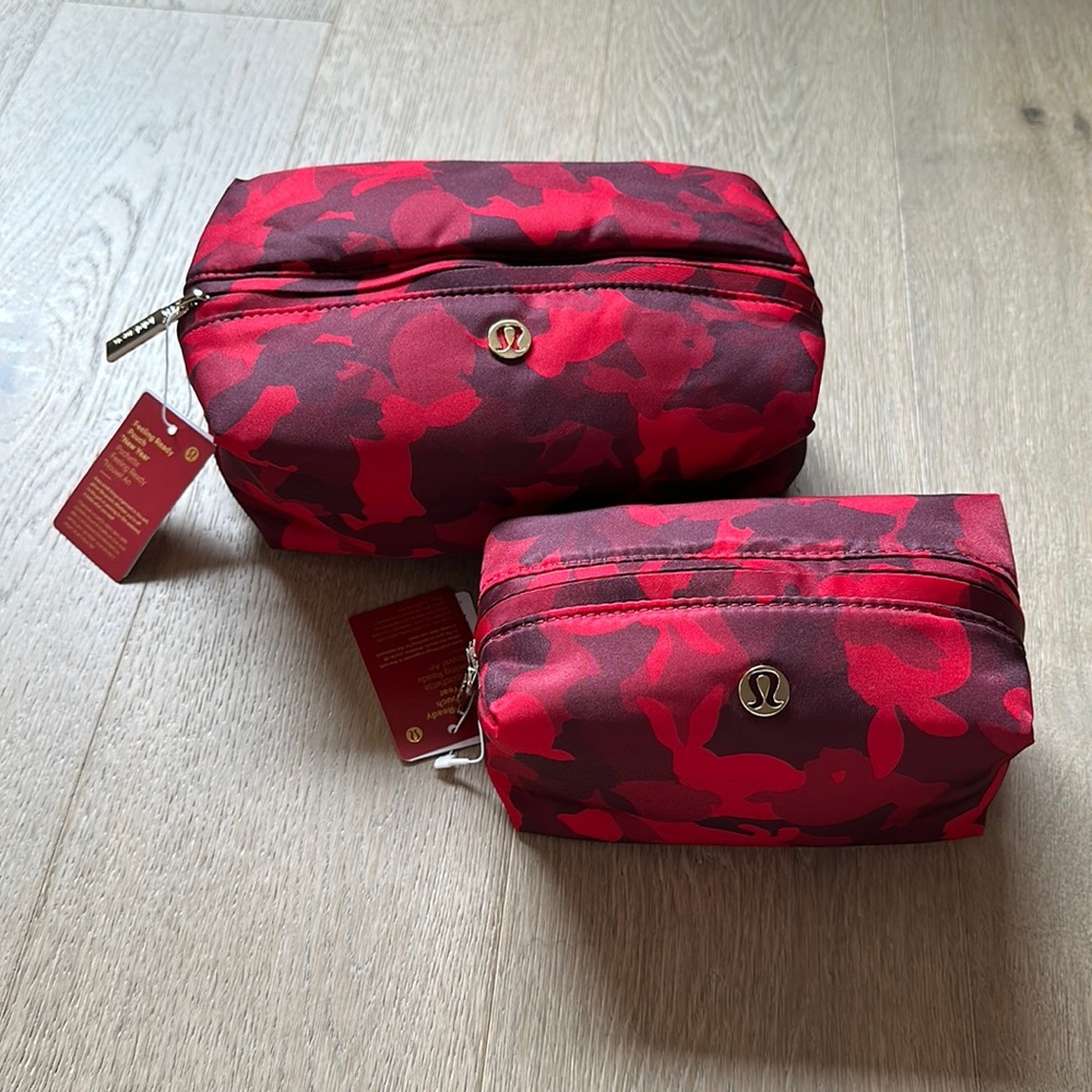 Lululemon Athletica Red Cosmetic Bags